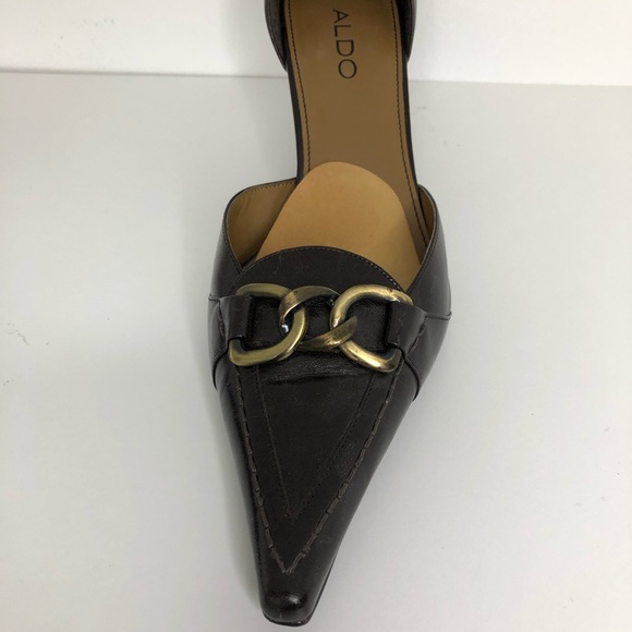ALDO point toe leather kitten heels size 8 - Picture 5 of 6